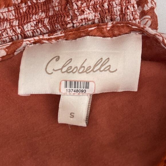 Cleobella Printed Jess Jumpsuit Burnt Orange Cream Floral Women's Size Small - Picture 14 of 16